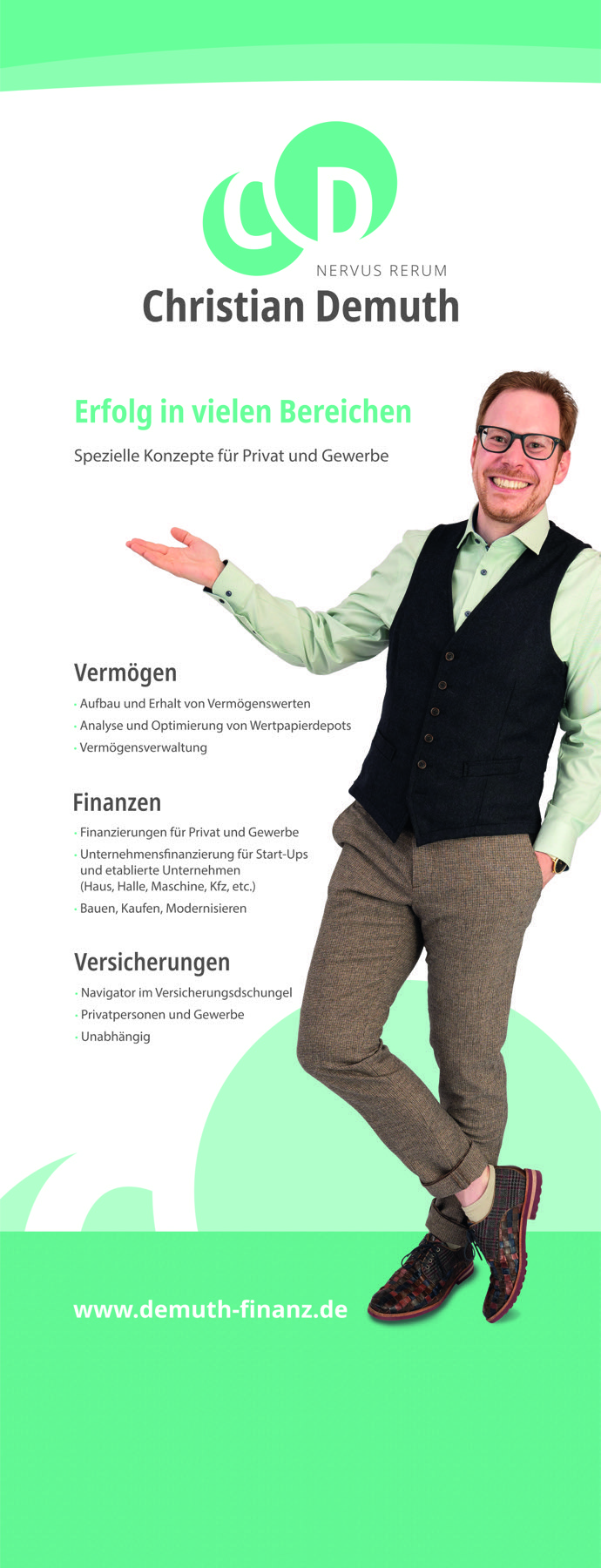 Roll-up und Messebanner für Christian Demuth