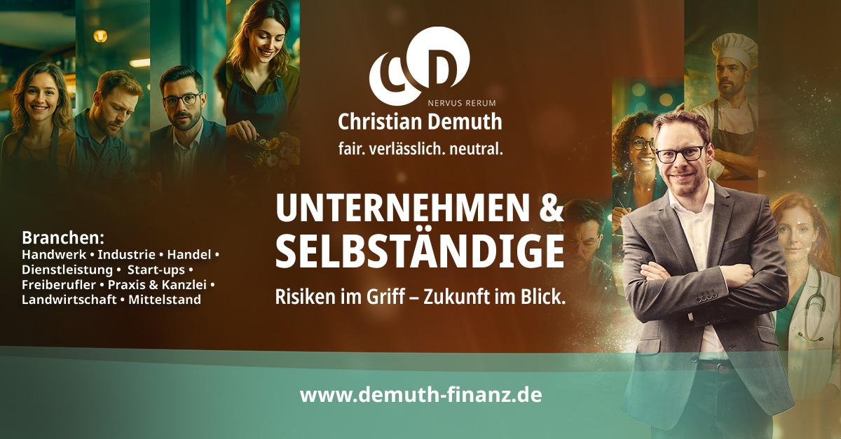 LinkedIn-Grafik der Demuth Gesundheit und Gewerbe Kampagne